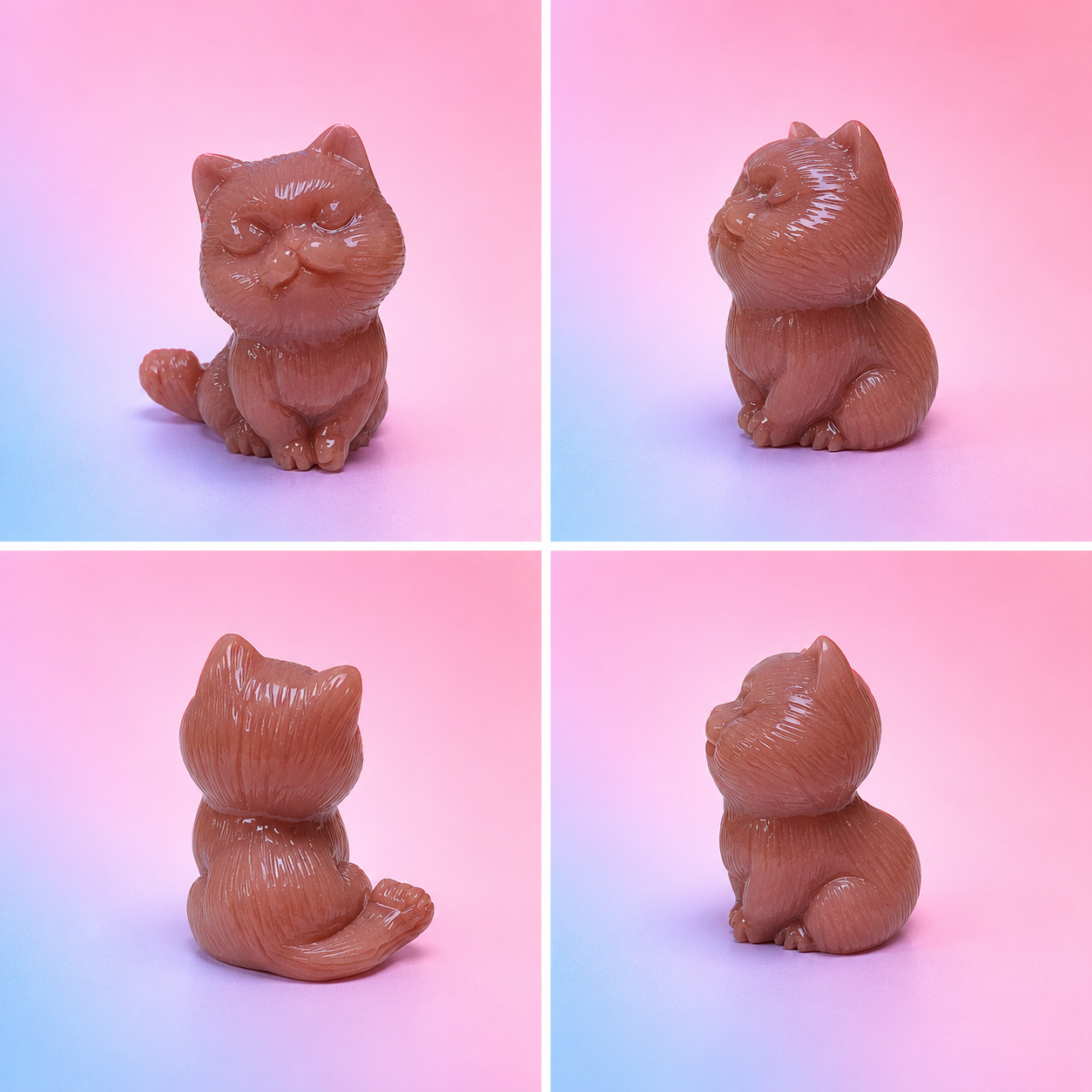 Rare Alashan Agate Full Size Chubby Cats - Comfort
