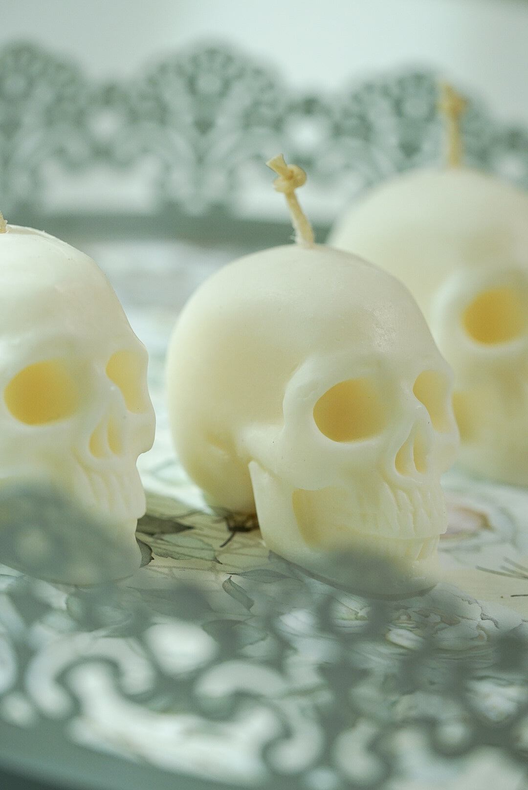 Skull Tealight Set (3) - Crystal Skull Replica Candles