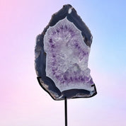 Large Amethyst with Agate on stand - Balance