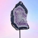 Large Amethyst with Agate on stand - Balance