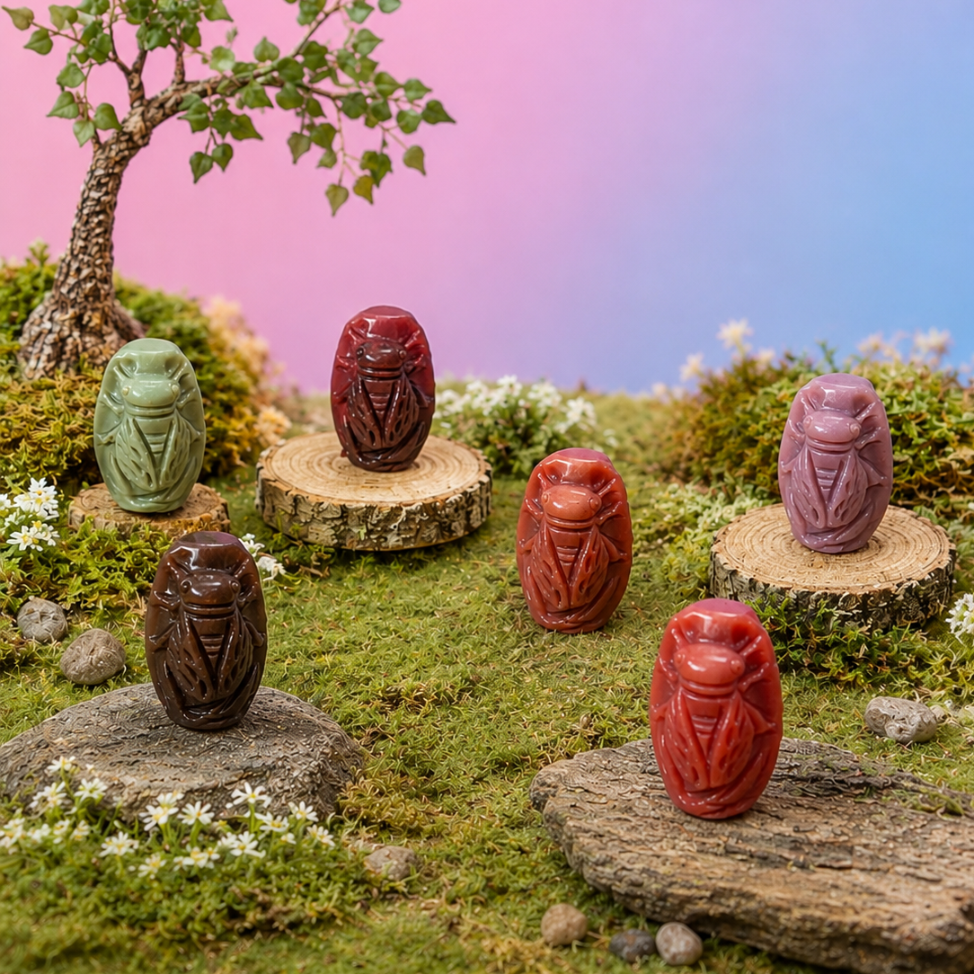 Rare Alashan Agate Mini Cicada - Renewal