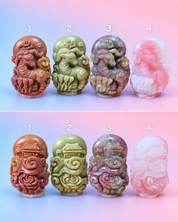 Rare Alashan Agate Spirit Rams - Resilience