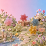 Rare Alashan Agate Mini Flower - Growth