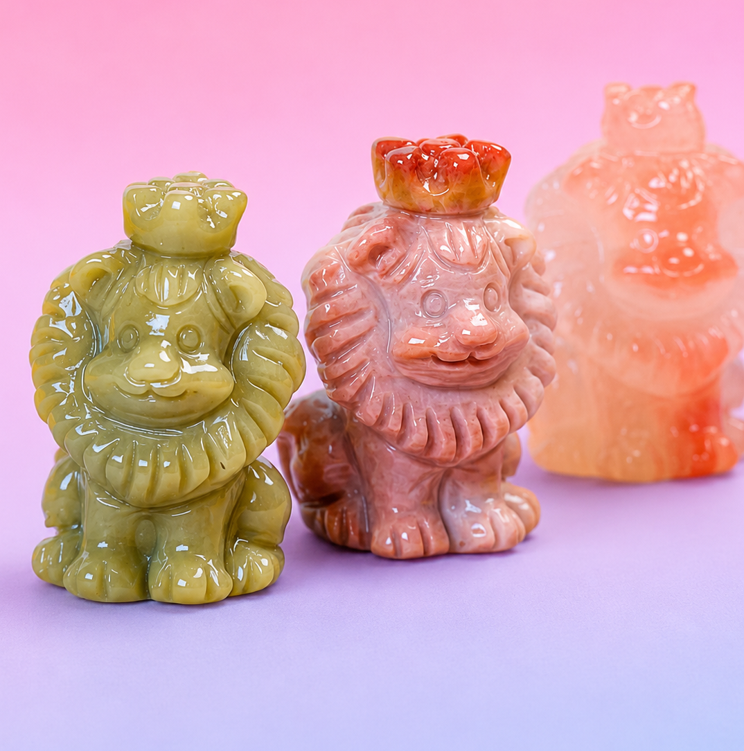 Rare Alashan Agate Mini Lion - Confidence