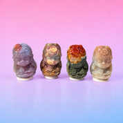Rare Alashan Agate Mini Flower Crown Quan Yin - Divine Grace