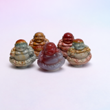 Rare Alashan Agate Mini Laughing Buddha - Happiness