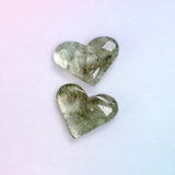 Gem Prasiolite Hearts w/ Holder - Compassion
