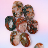 Carnelian x Moss Agate Palmstone - Vitality