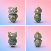 Rare Alashan Agate Full Size Mermaid Cat - Transformation