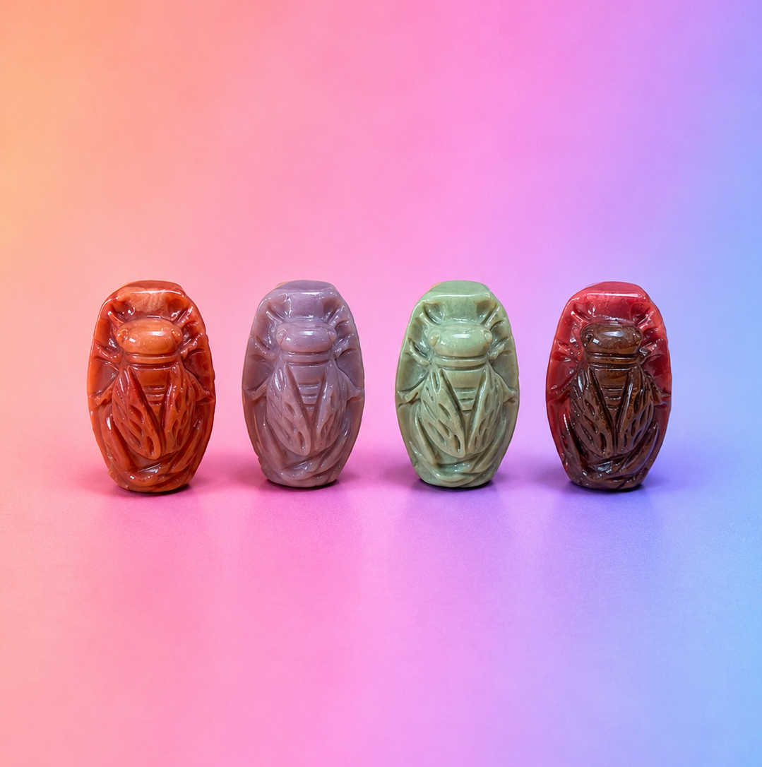 Rare Alashan Agate Mini Cicada - Renewal