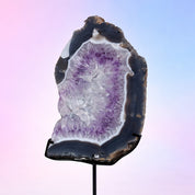 Large Amethyst with Agate on stand - Balance
