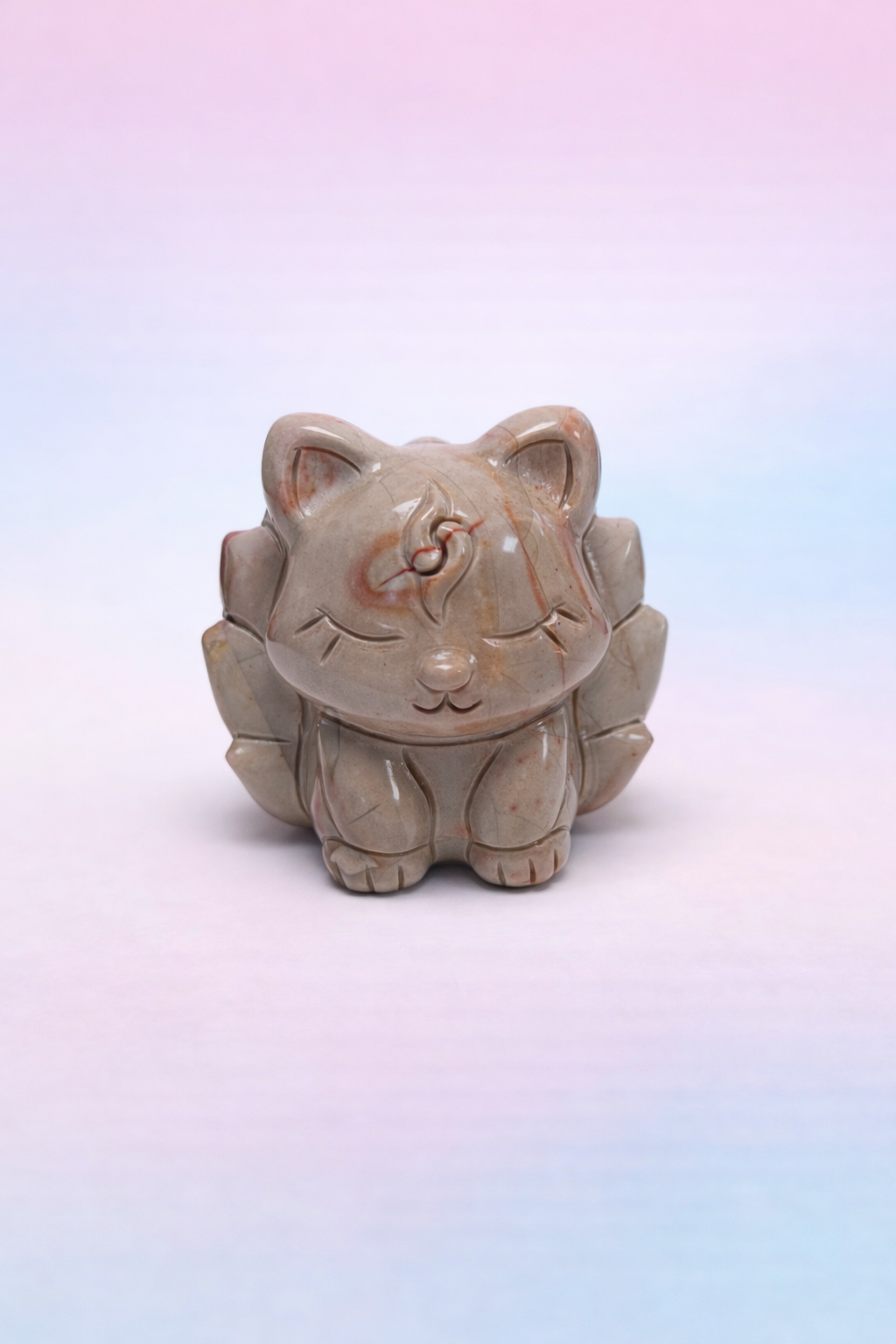 Rare Alashan Agate Nine Tailed Fox - Wisdom