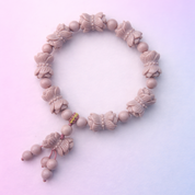 Pink Alashan Agate Double Lotus Bracelet - Inner Peace