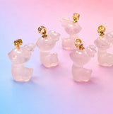 Rose Quartz Mini Deer Pendant - Heart Healing