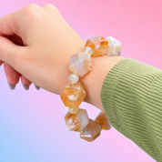 Flower Agate Octahedron Bracelet - Harmony