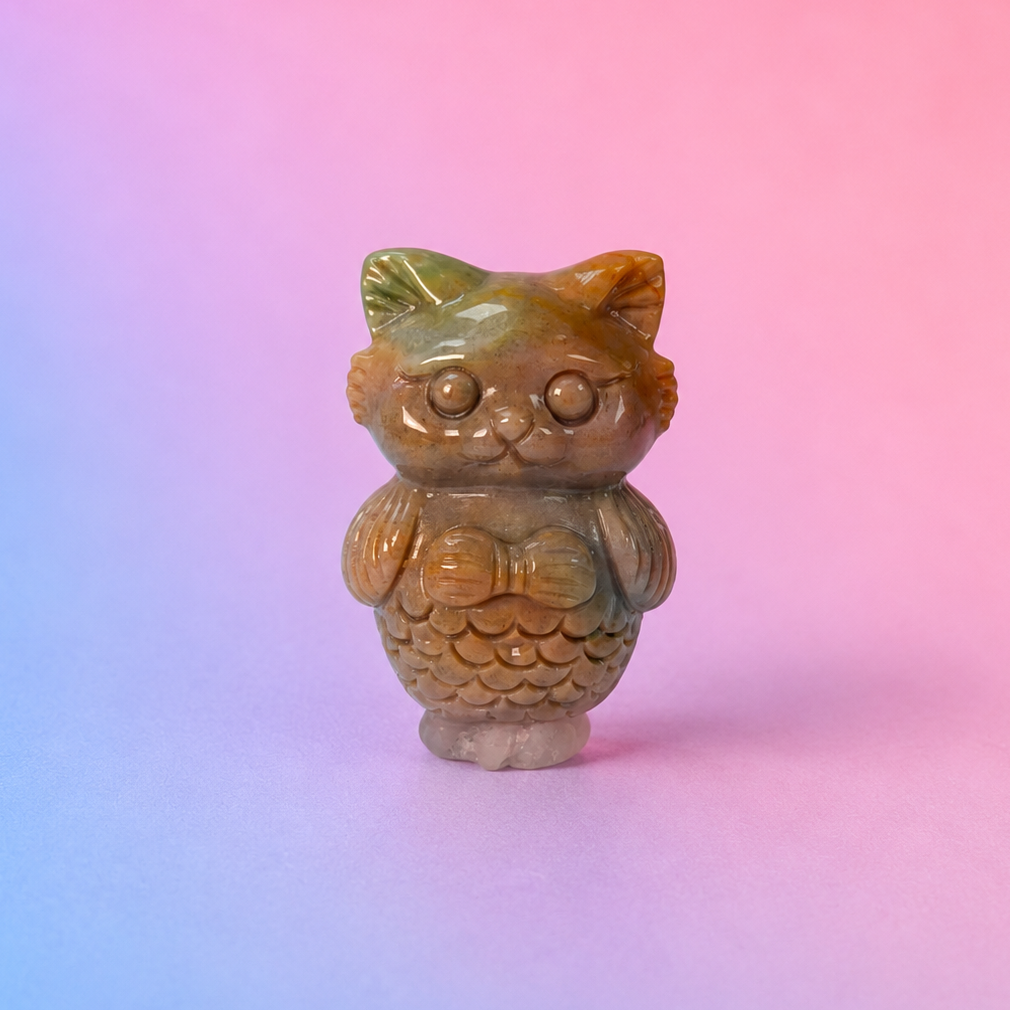 Rare Alashan Agate Full Size Mermaid Cat - Mystique