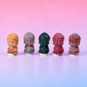 Rare Alashan Agate Mini Lotus Buddha - Inner Peace