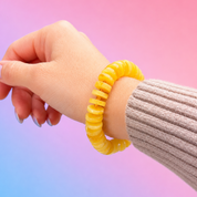 Butterscotch Amber Heishi Beaded Bracelet - Emotional Warmth