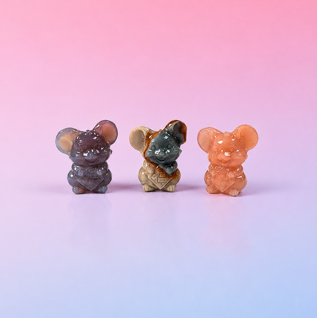 Rare Alashan Agate Mini Mouse - Resourcefulness
