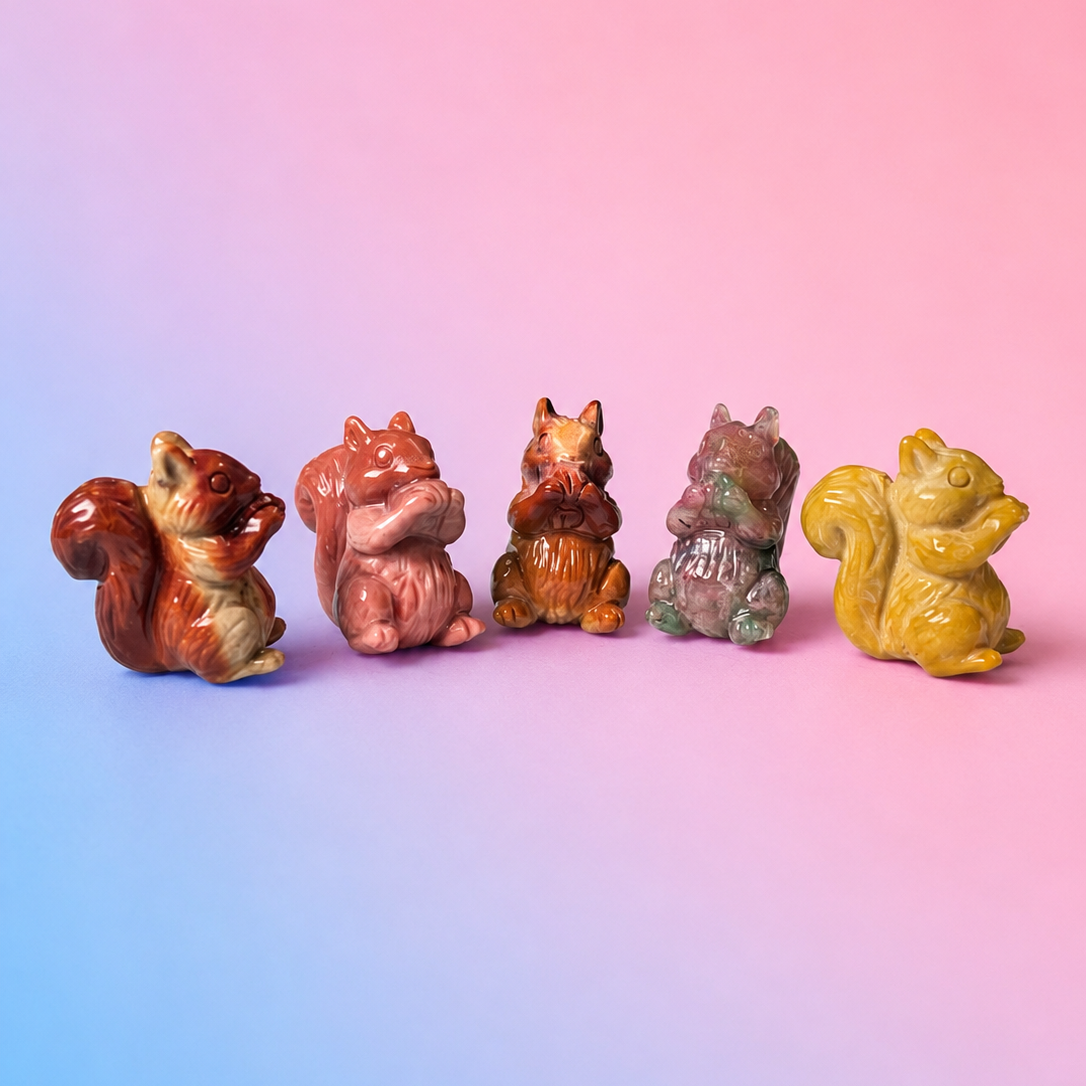 Rare Alashan Agate Mini Squirrel - Resourcefulness