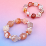 Flower Agate Octahedron Bracelet - Harmony