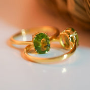 Peridot Oval Cut Ring