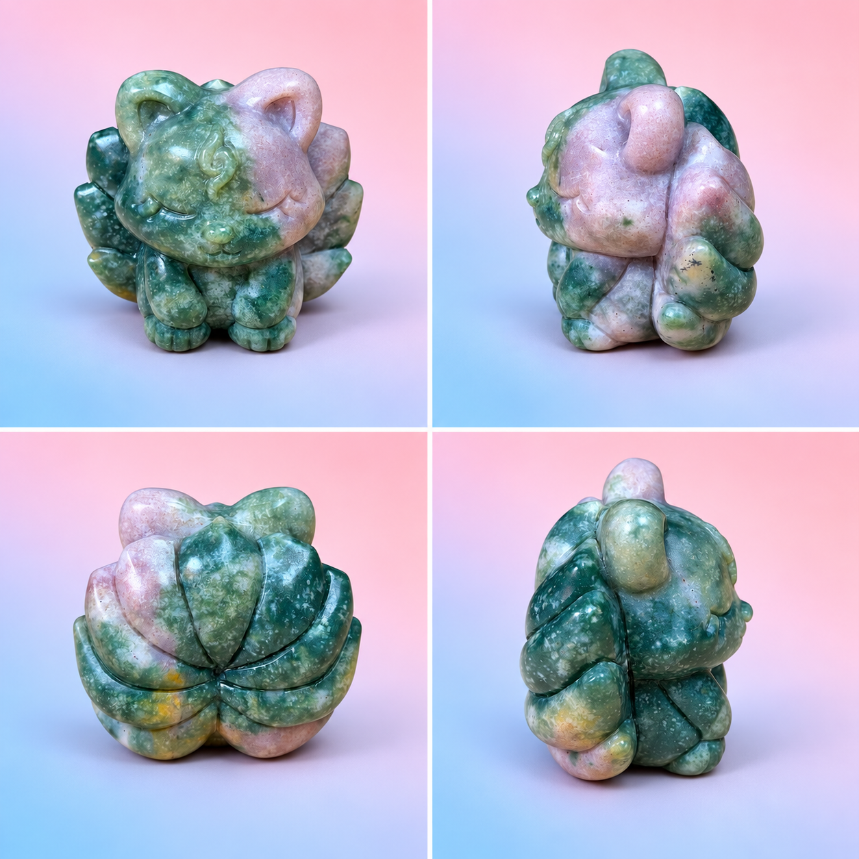 Rare Alashan Agate Nine Tailed Fox - Intuition