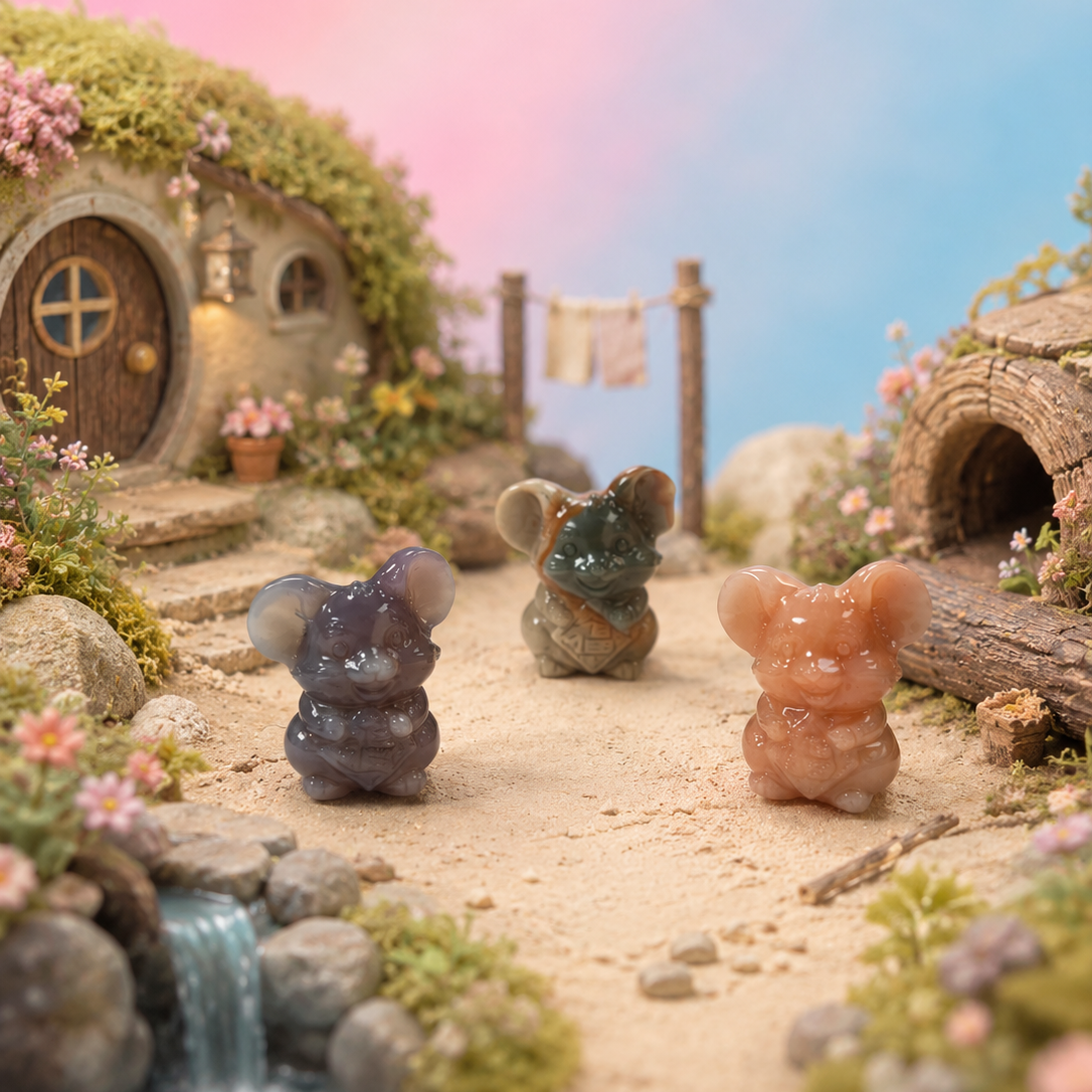 Rare Alashan Agate Mini Mouse - Resourcefulness