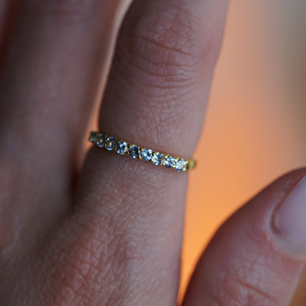 Tanzanite Half Eternity Ring