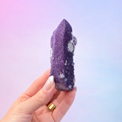 Purple Fluorite on Candle Quartz - Rare New Find - Ascension
