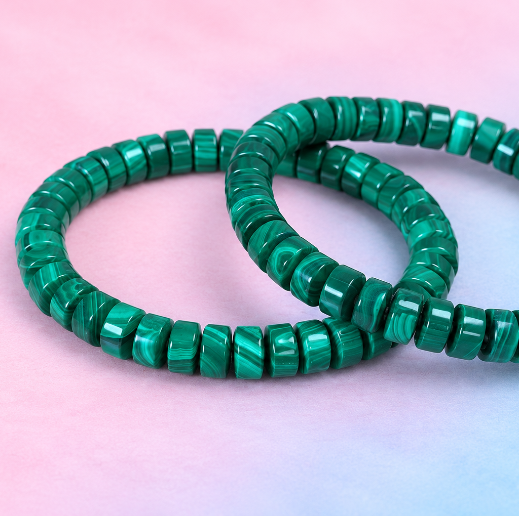 Malachite Heishi Beaded Bracelet - Empowerment