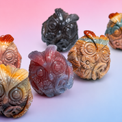 Rare Alashan Agate Mini Owl - Wisdom