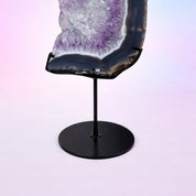 Large Amethyst with Agate on stand - Balance