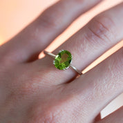 Peridot Oval Cut Ring