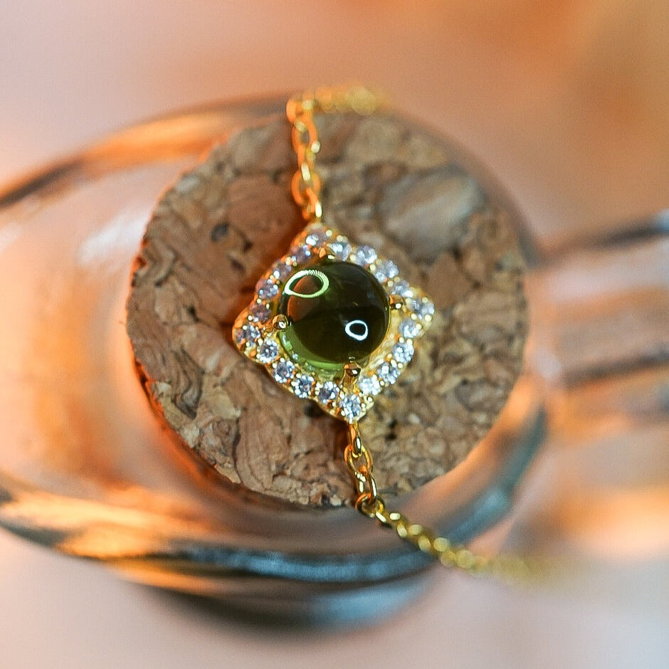 Peridot & Topaz Adjustable Bracelet