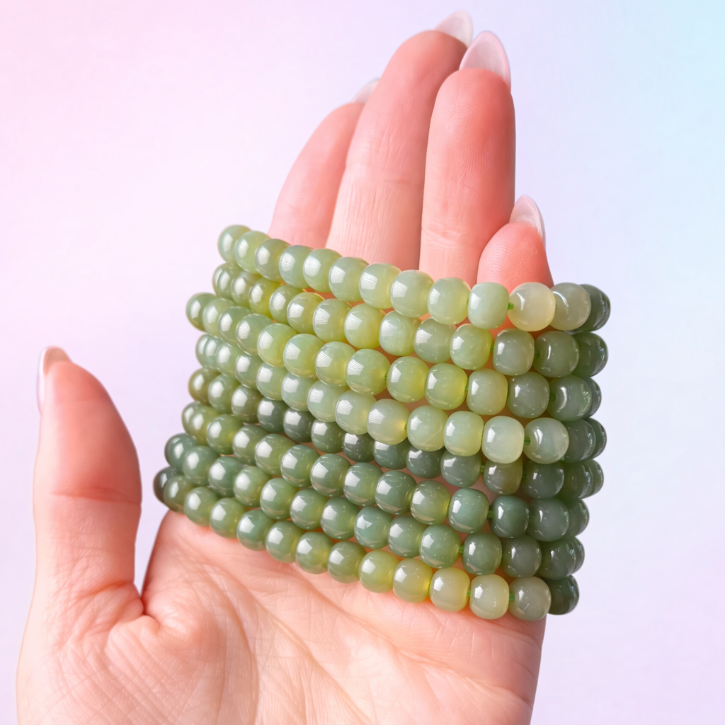 Hetian Jade Jelly Ombré Bracelet - Prosperity