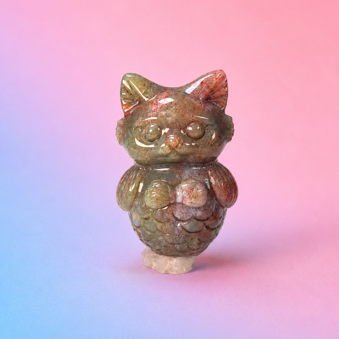 Rare Alashan Agate Full Size Mermaid Cat - Mystique