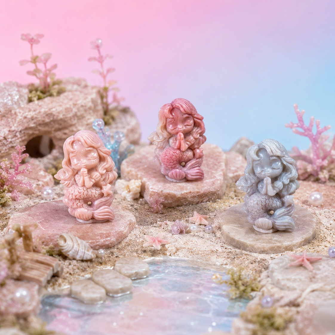 Rare Alashan Agate Mini Mermaid - Intuition