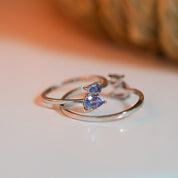 Tanzanite Double Pear Cut Ring