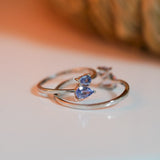 Tanzanite Double Pear Cut Ring