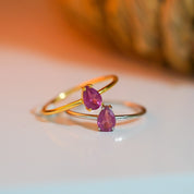 Ruby Pear Cut Ring
