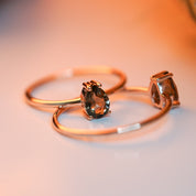 Smoky Quartz Pear Cut Ring