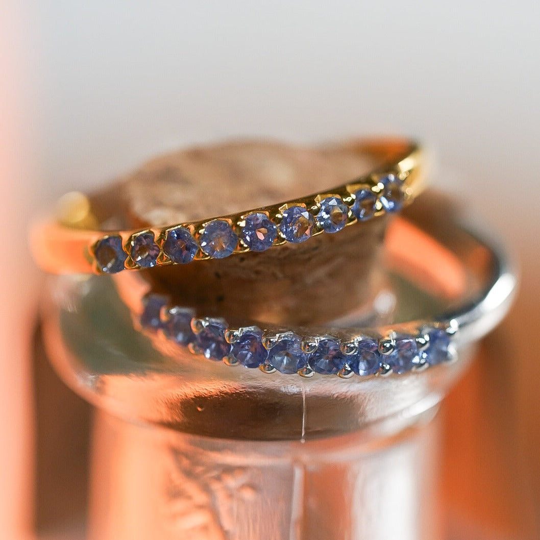 Tanzanite Half Eternity Ring