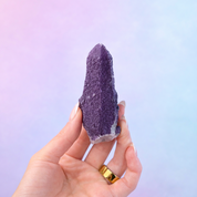 Purple Fluorite on Candle Quartz - Rare New Find - Ascension