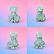 Rare Alashan Agate Full Size Flower Fox - Cleverness