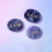 Chevron Amethyst Affirmation Coin - Empowerment