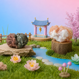 Rare Alashan Agate Mini Sleeping Fox - Rest