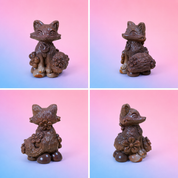 Rare Alashan Agate Full Size Flower Fox - Cleverness