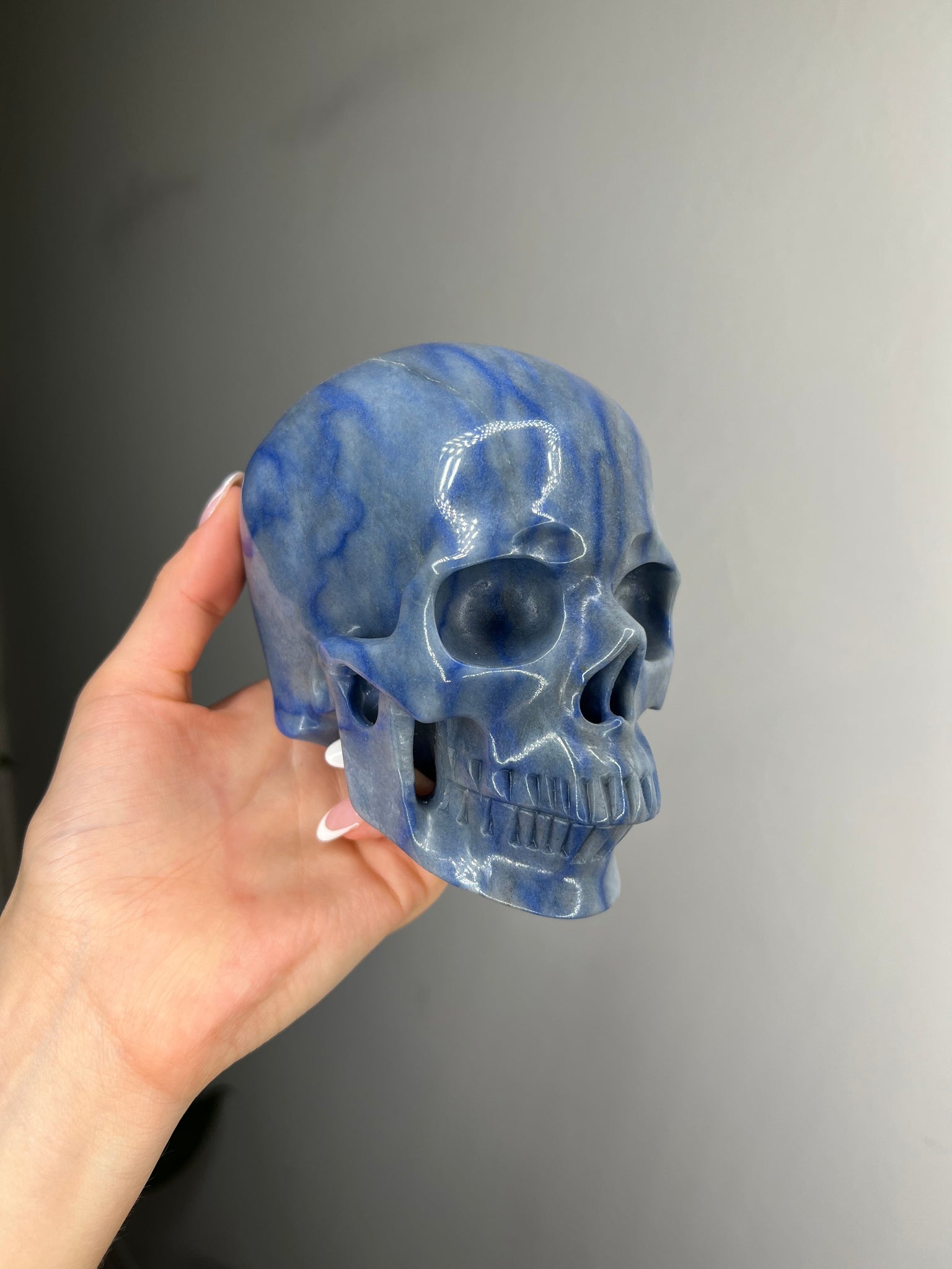 Blue Aventurine Skull
