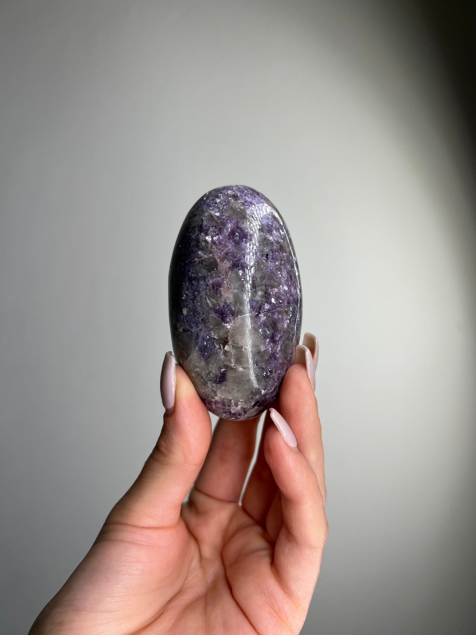 Lepidolite w/ Pink Tourmaline & Smoky Quartz Shiva